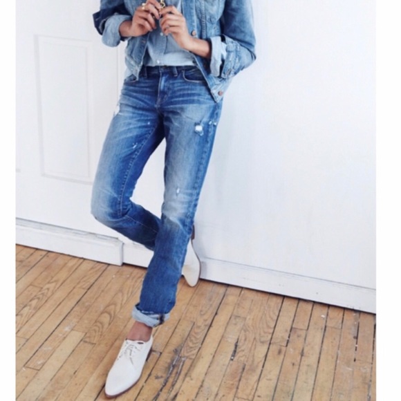 Madewell Denim - Madewell Slim Boy Jean Distressed Boyfriend 32